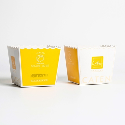 kupować Logo na zamówienie pokryte papierowe opakowania paczki pudełko do frytek w druku CMYK online manufacture