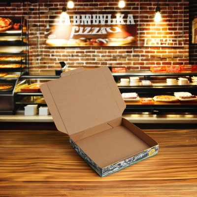 Matt Lamination Brown Kraft Paper Pizza Box Do opakowań żywnościowych