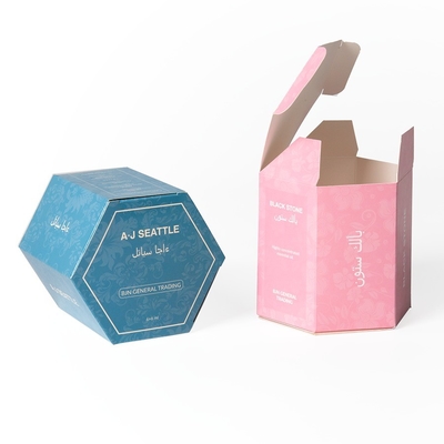 Nieregularny sześciokątny pudełko prezentów papierowe Tuck End Eye Catching Packaging Low MOQ